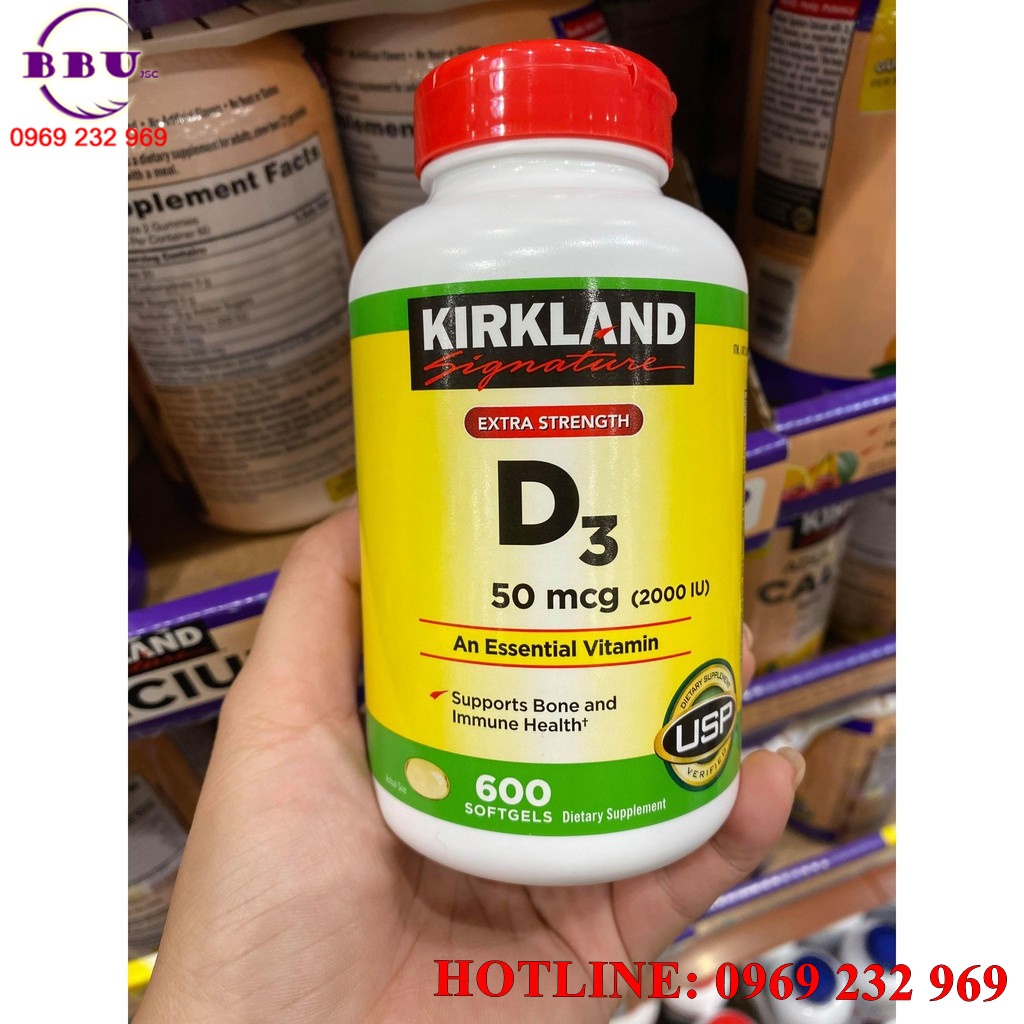 Phân phối sỉ Viên Uống Vitamin D3 2000 IU Kirkland Signature