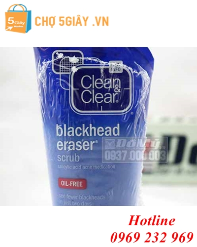 Sữa Rửa Mặt Tẩy da chết Clean & Clear Blackhead Eraser Scrub 141g từ Mỹ